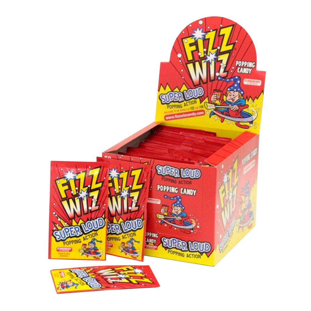 Fizz Wiz – Super Loud Popping Candy, Strawberry Flavour (50 x 5g ...